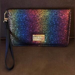 “ New” Betsey Johnson Glitter Wristlet/Clutch/ Wallet